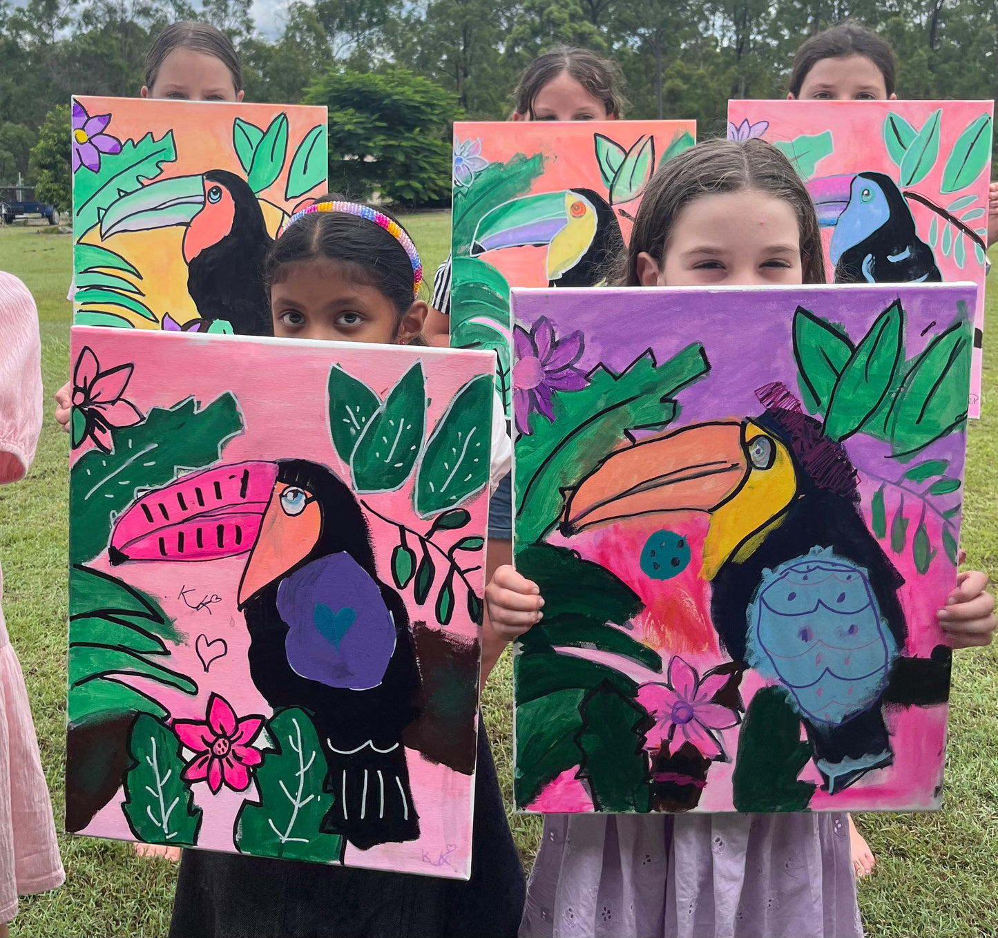 Kids Paint Party- Colouful Toucan