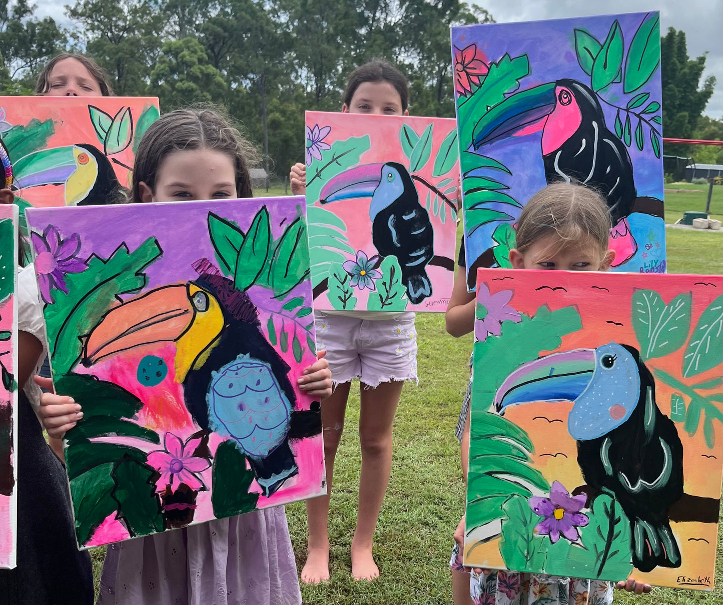 Kids Paint Party- Colouful Toucan
