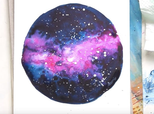 Holiday Workshop: Nebula Space Painting.