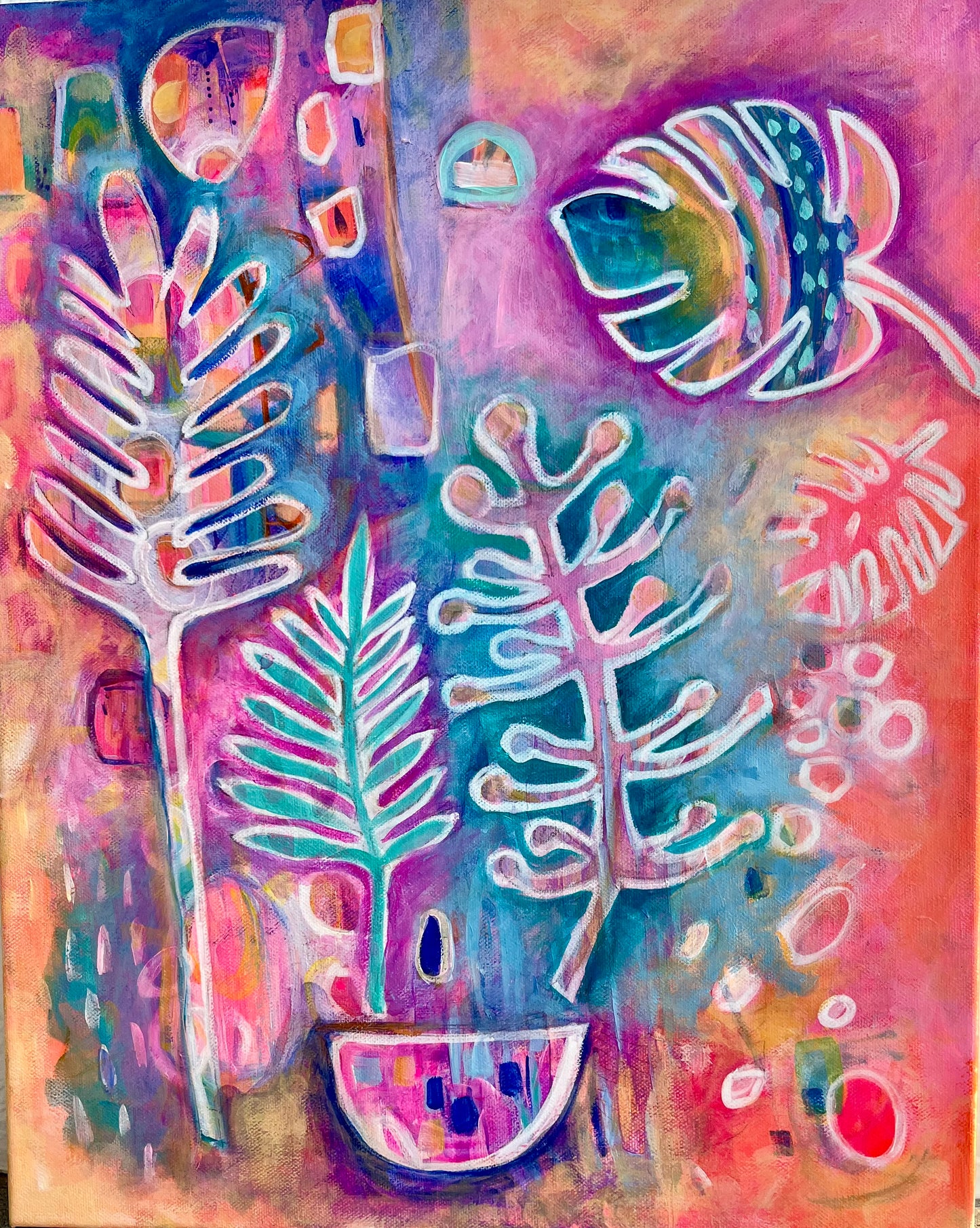 Paint n Sip - Colourful Nature Abstract